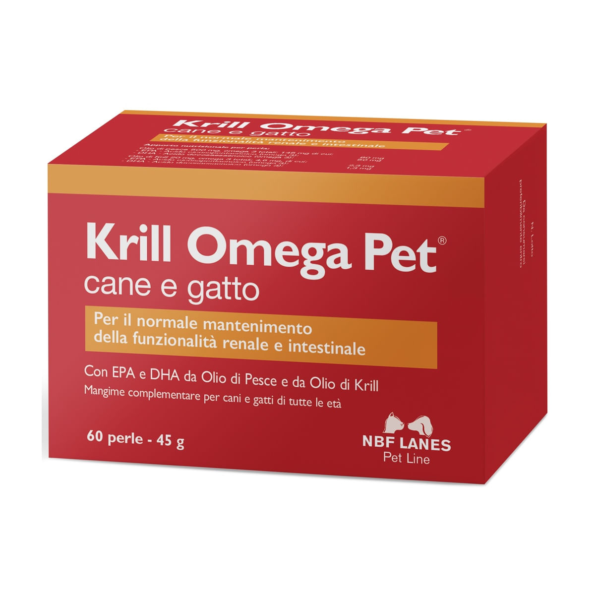 Krill Omega Pet Mangime Complementare Cane e Gatto 60 PERLE