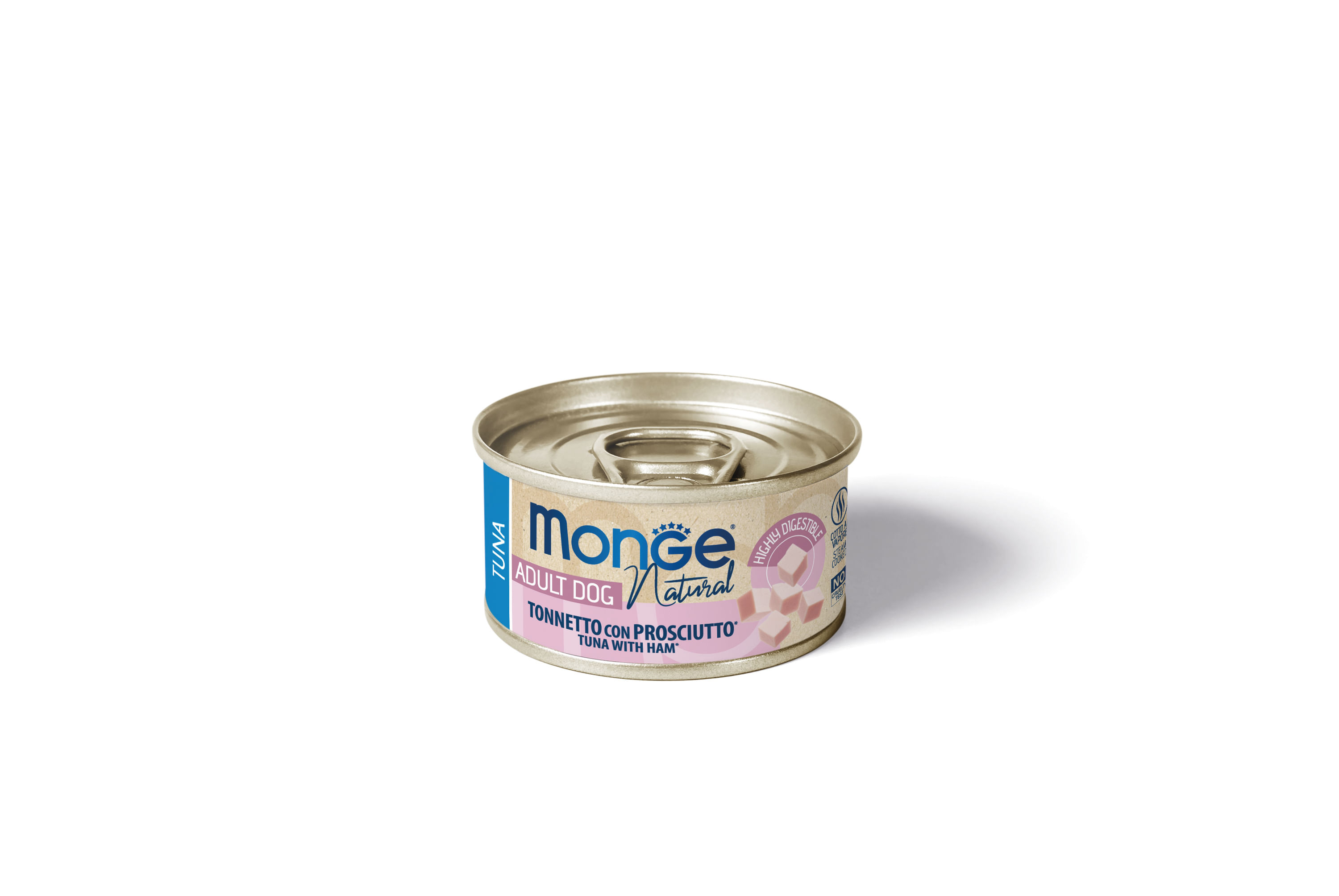 Monge Natural Premium Food Dog Lattina Multipack 24x95G TONNO CON PROSCIUTTO