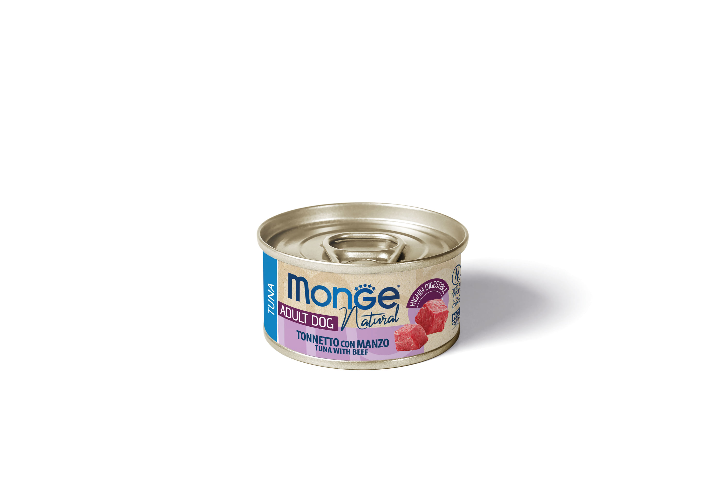 Monge Natural Premium Food Dog Lattina Multipack 24x95G TONNO CON MANZO