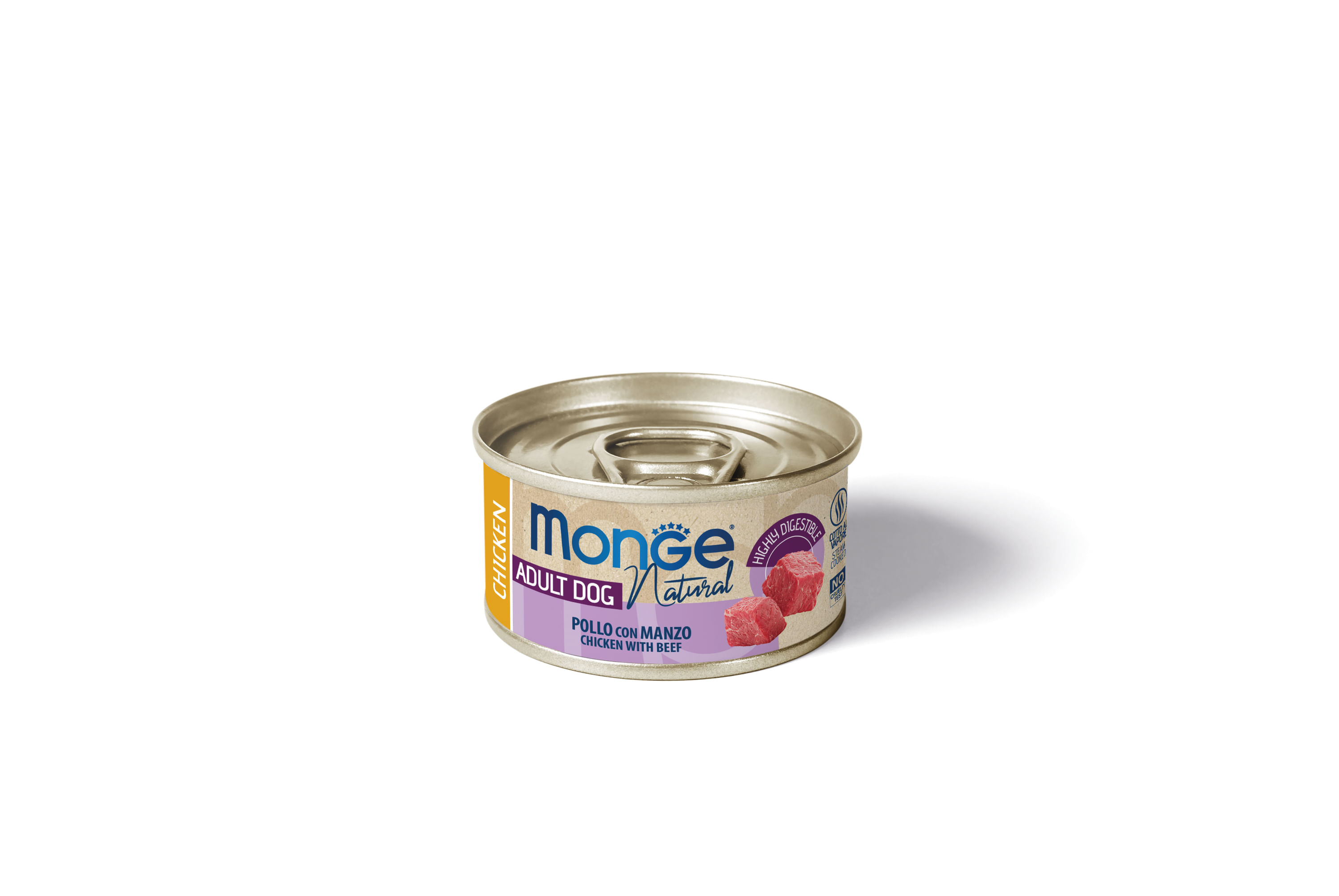 Monge Natural Premium Food Dog Lattina Multipack 24x95G POLLO CON MANZO