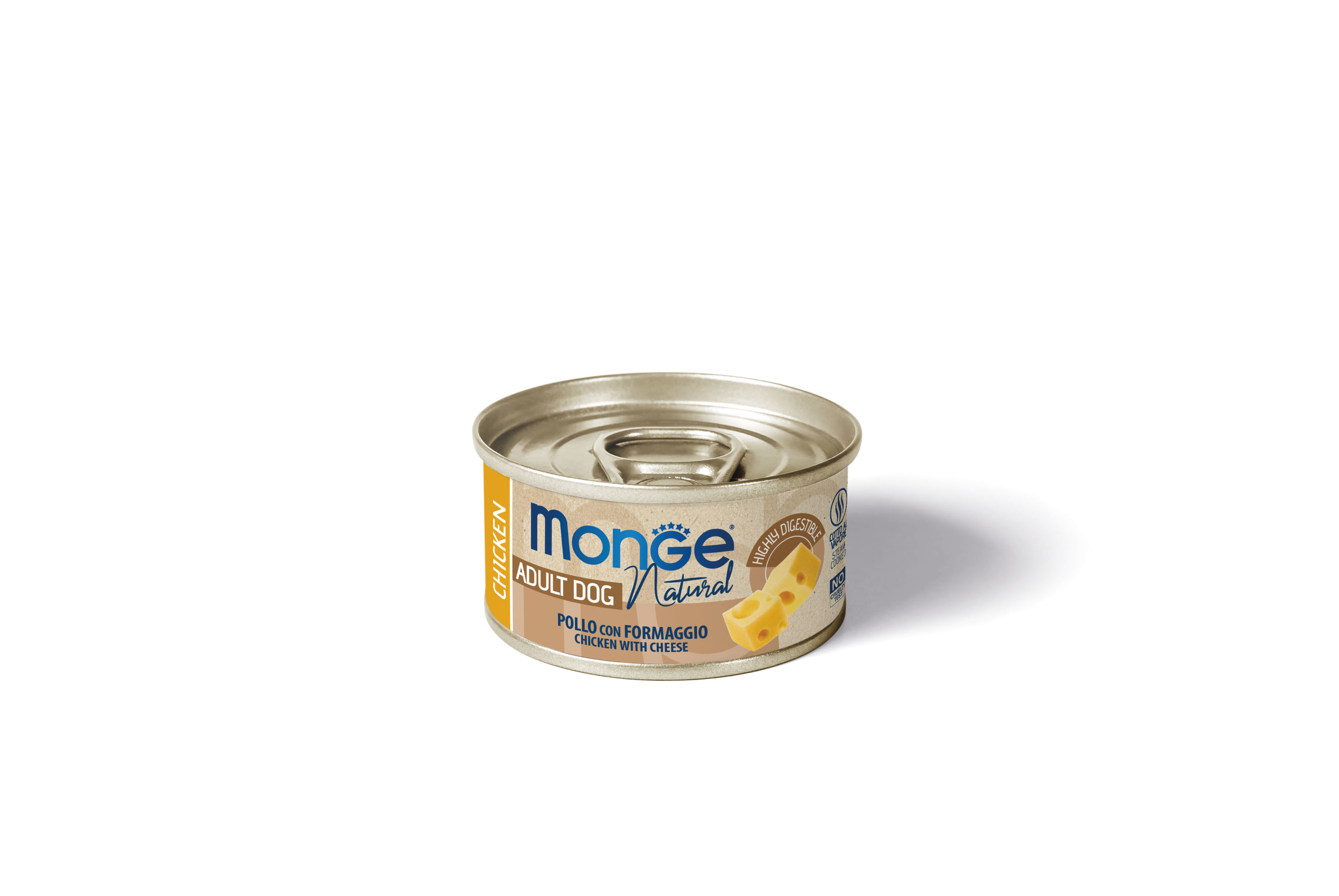 Monge Natural Premium Food Dog Lattina Multipack 24x95G POLLO CON FORMAGGIO