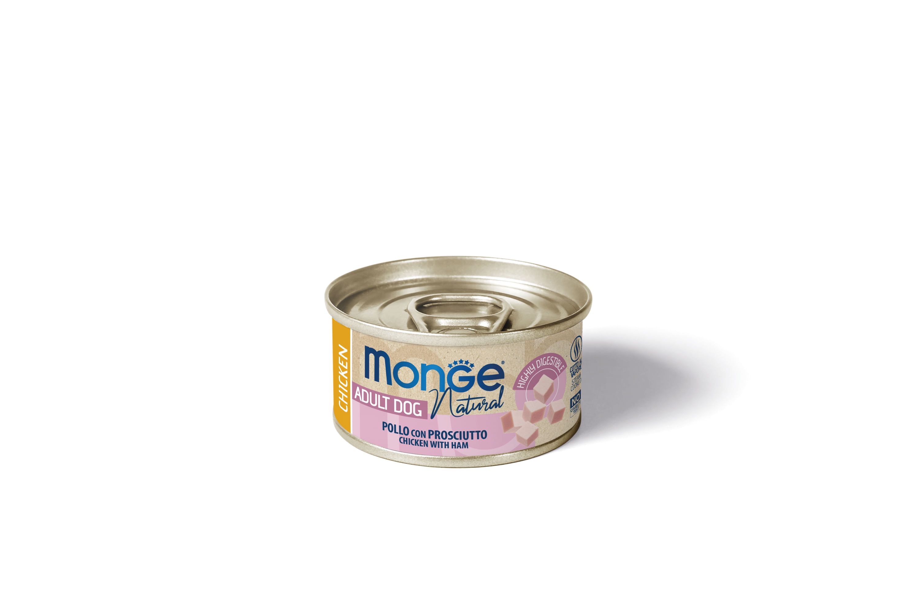 Monge Natural Premium Food Dog Lattina Multipack 24x95G POLLO CON PROSCIUTTO