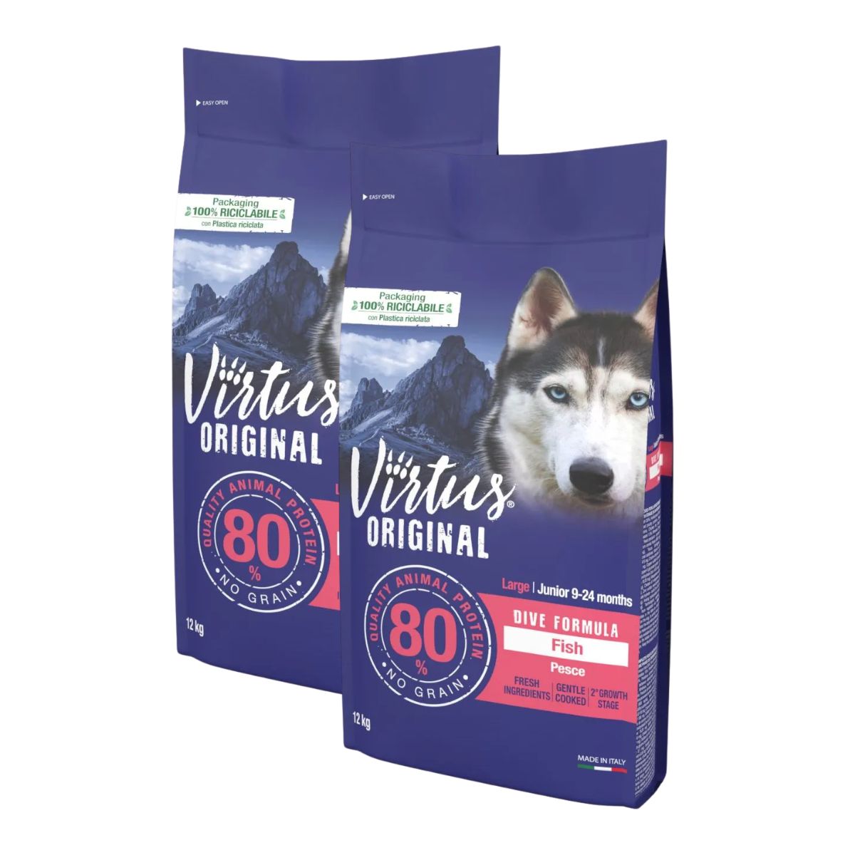 Virtus Dog Large Junior Dive Formula KIT RISPARMIO 2X12KG