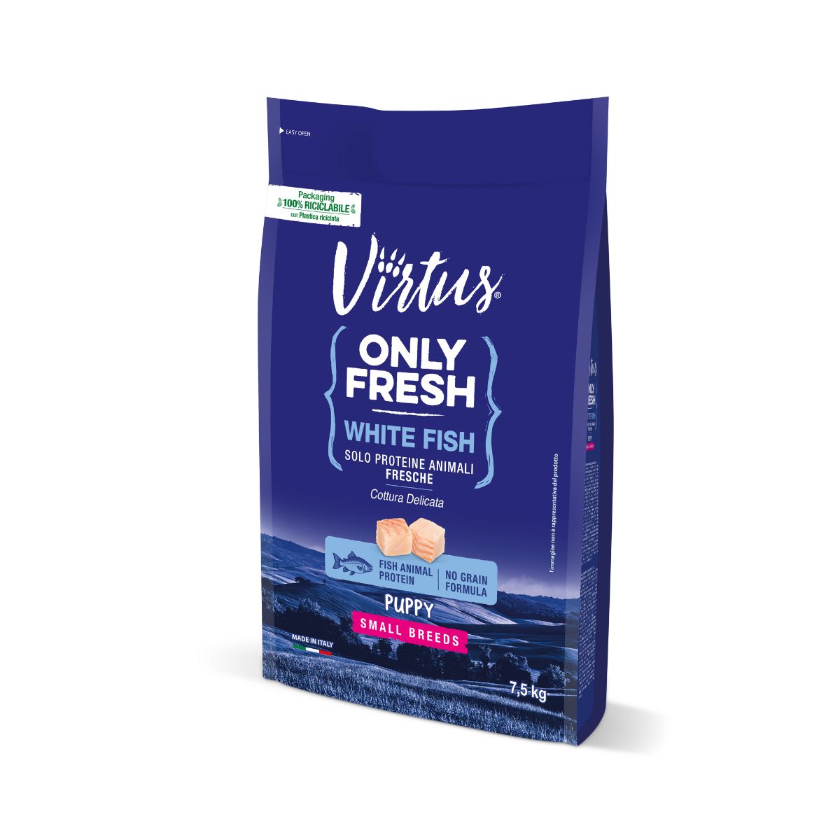 Virtus Dog Only Fresh Puppy Small Breed Pesce Bianco 7.5KG
