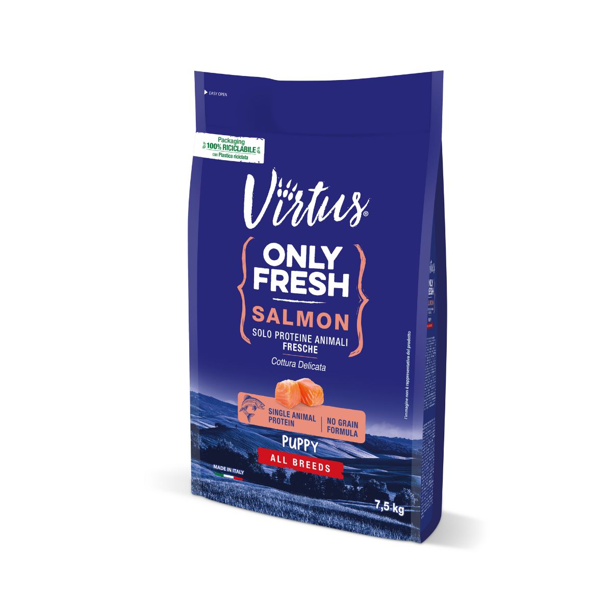 Virtus Dog Only Fresh Puppy All Breeds Salmone 7.5KG