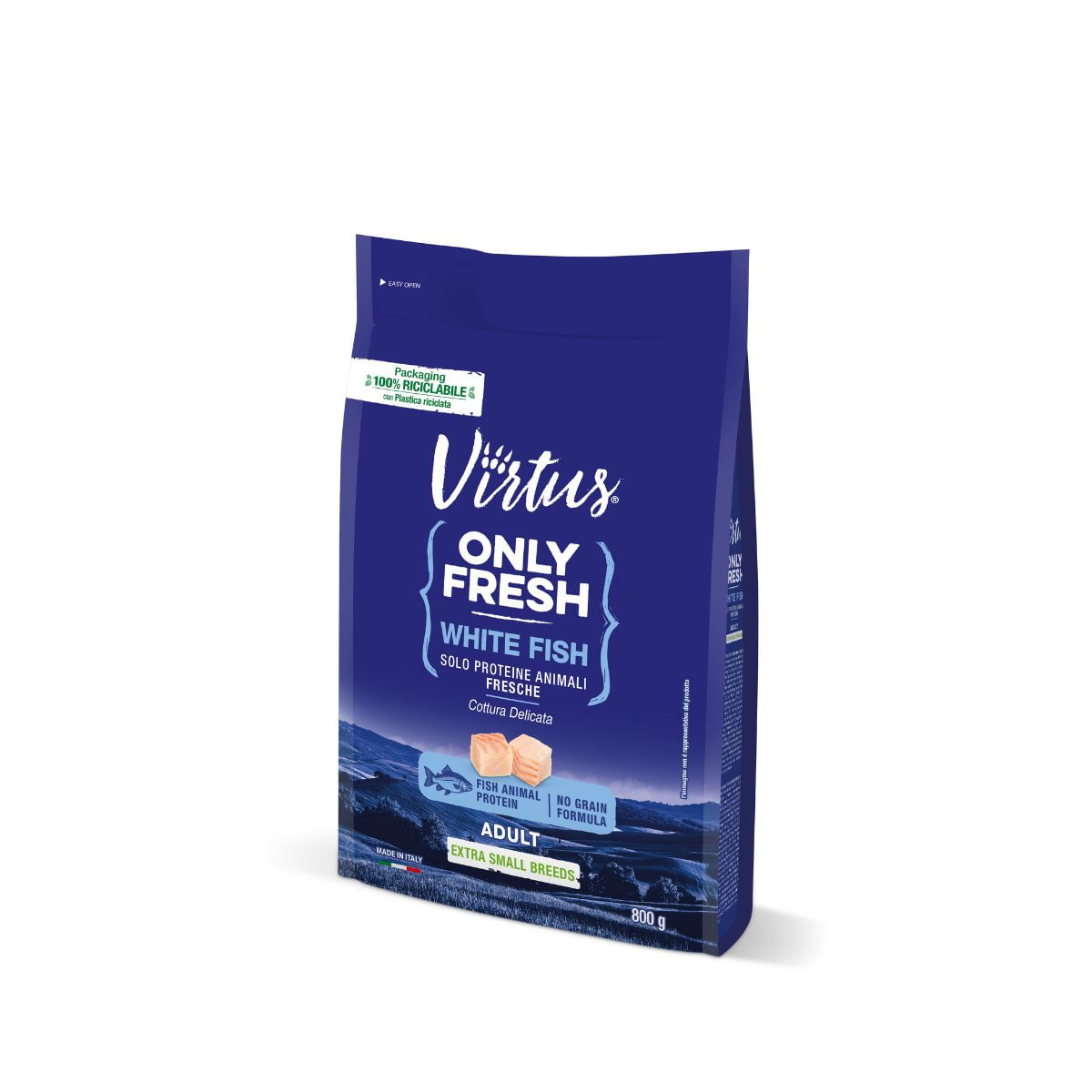Virtus Dog Only Fresh Adult Extra Small Pesce Bianco 800GR