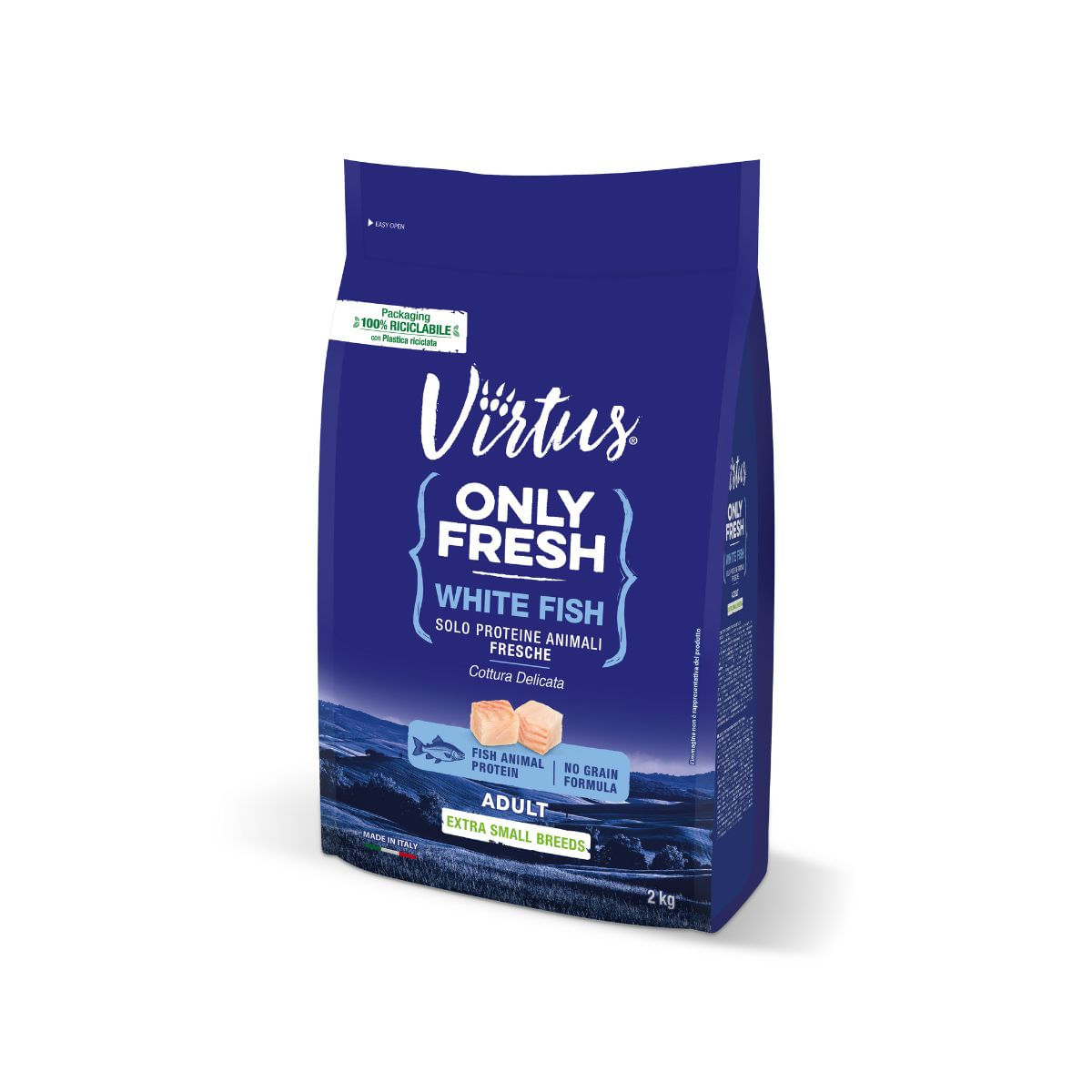 Virtus Dog Only Fresh Adult Extra Small Pesce Bianco 2KG