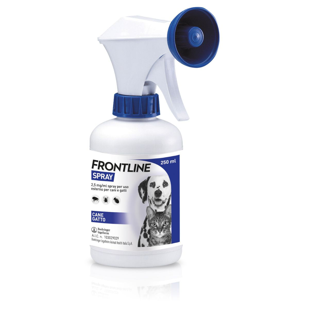 Frontline Spray Protegge Cani e Gatti da Pulci, Zecche e Pidocchi 250ML