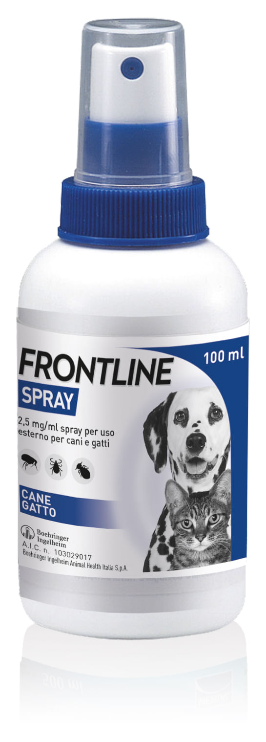 Frontline Spray Protegge Cani e Gatti da Pulci, Zecche e Pidocchi 100ML