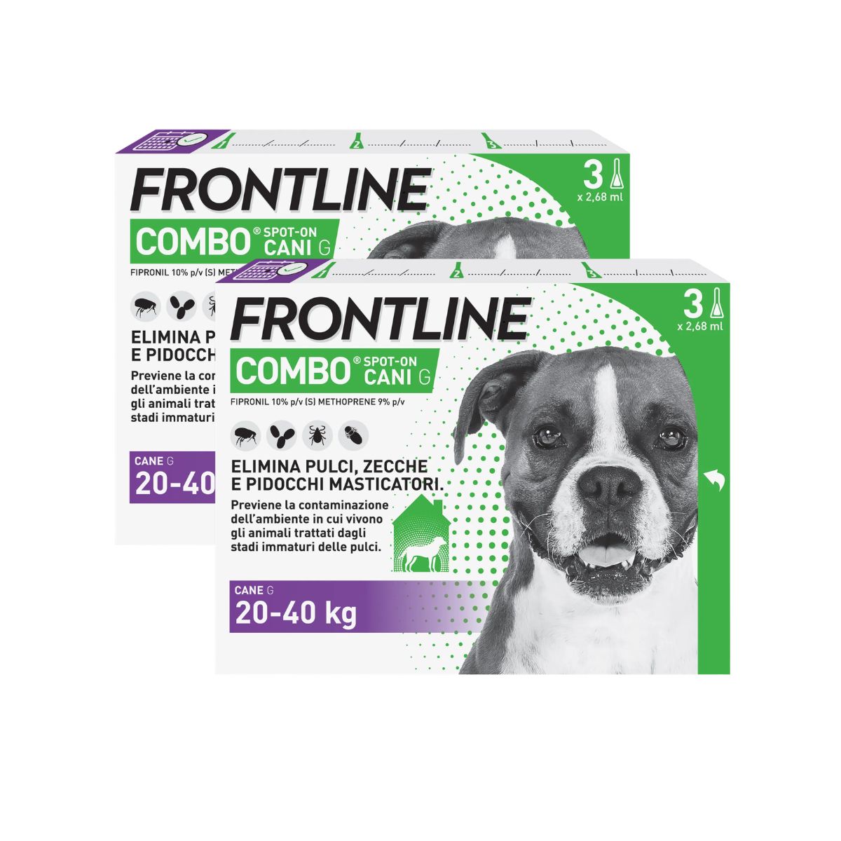 Frontline Combo Cani Antiparassitario Contro Pulci, Zecche E Pidocchi 20-40Kg KIT 6 PIPETTE
