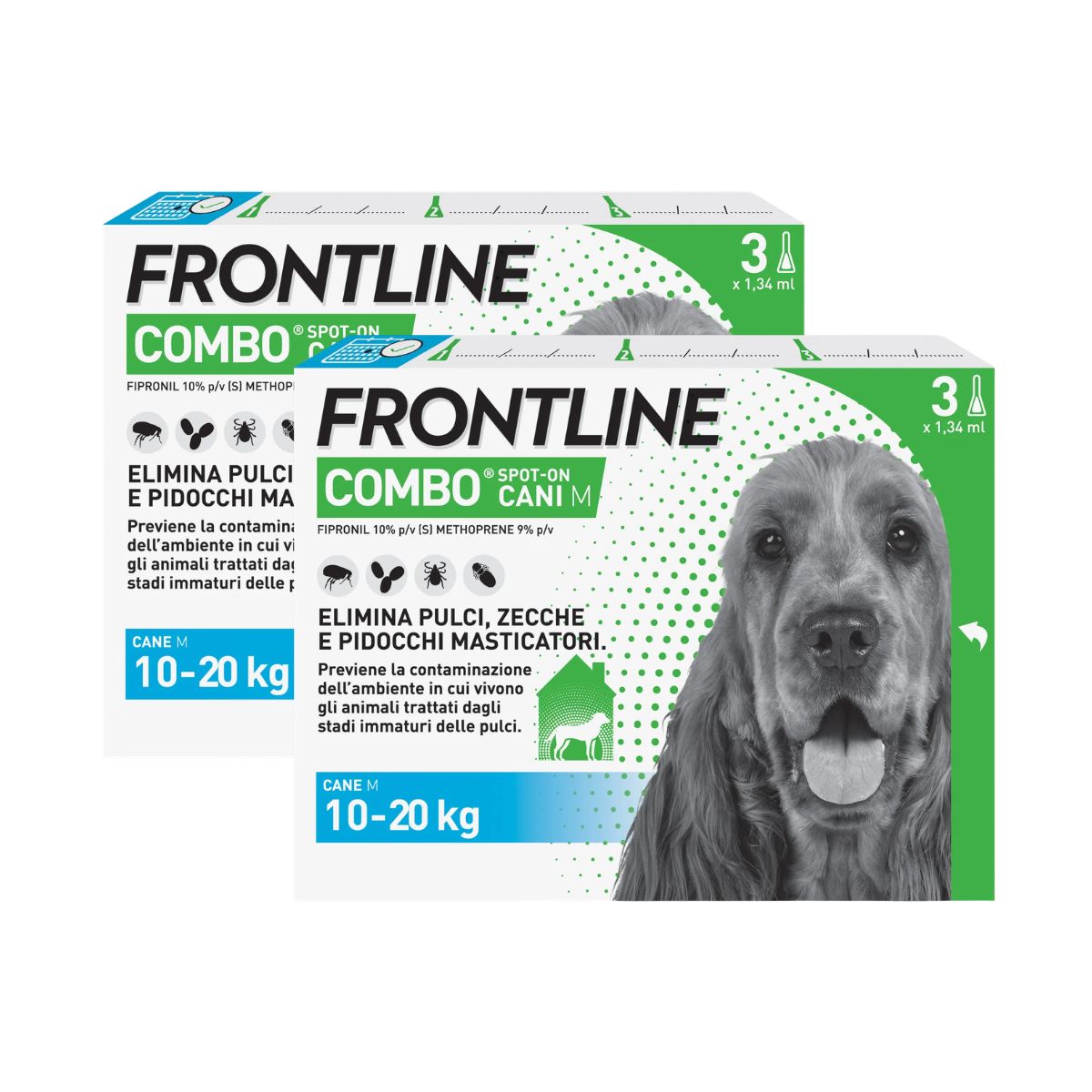Frontline Combo Cani Antiparassitario Contro Pulci, Zecche E Pidocchi 10-20Kg KIT 6 PIPETTE