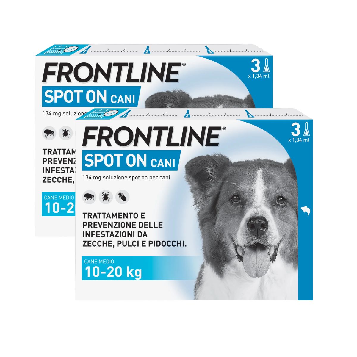 Frontline Spot On Cani Antiparassitario Contro Pulci, Zecche E Pidocchi 10-20Kg KIT 6 PIPETTE