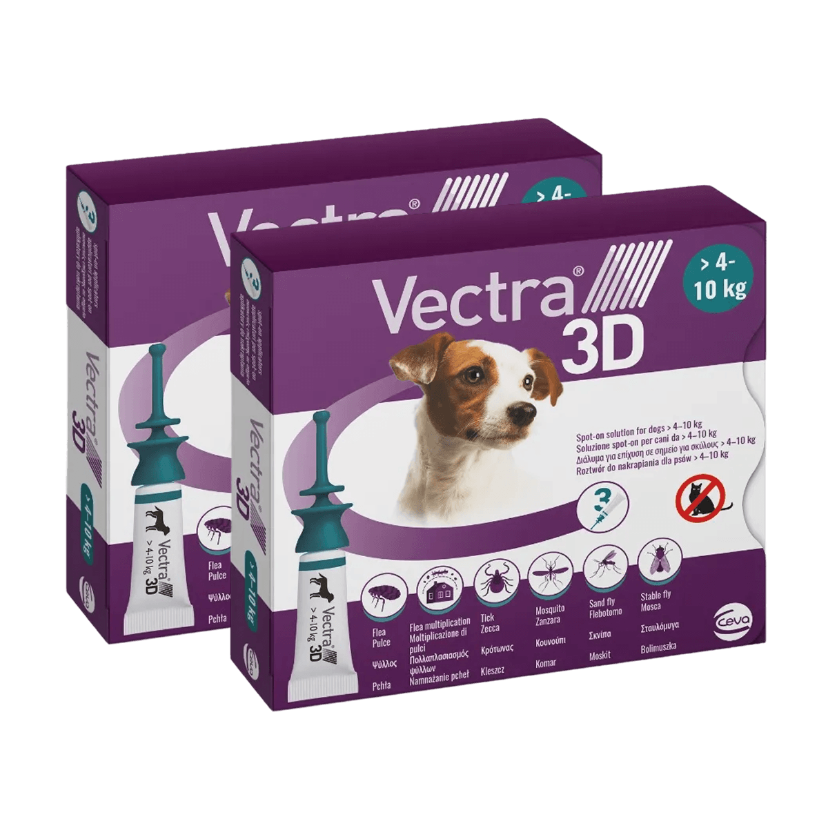 Vectra 3D Antiparassitario per Cani 4-10KG KIT 6 PIPETTE