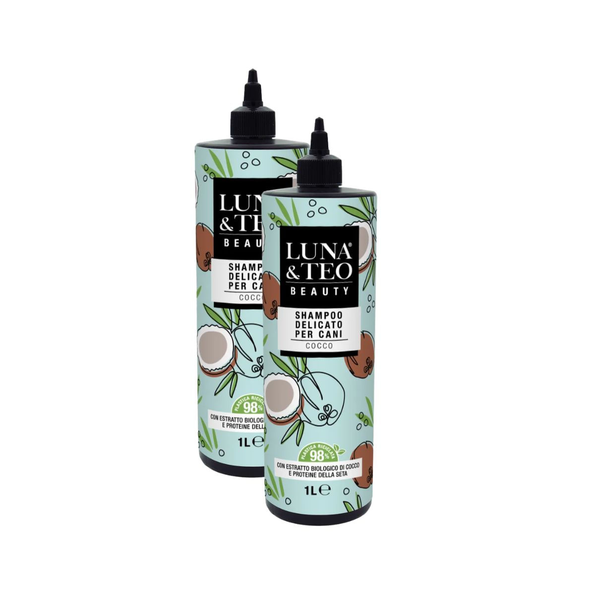 Shampoo Delicato per Cani Cocco KIT RISPARMIO 2 LITRI