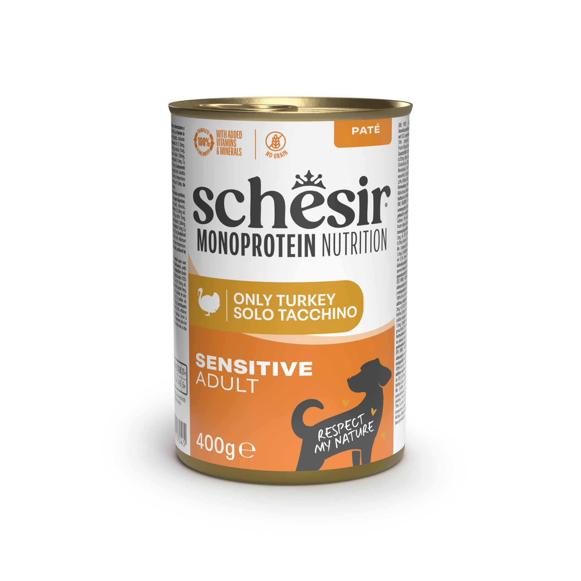Schesir Dog Adult Monoproteico Lattina 400G TACCHINO