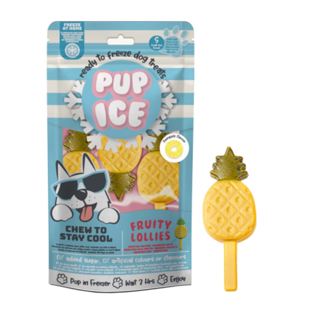 Pup Ice Fruity Lollies Gelato per Cani Ananas