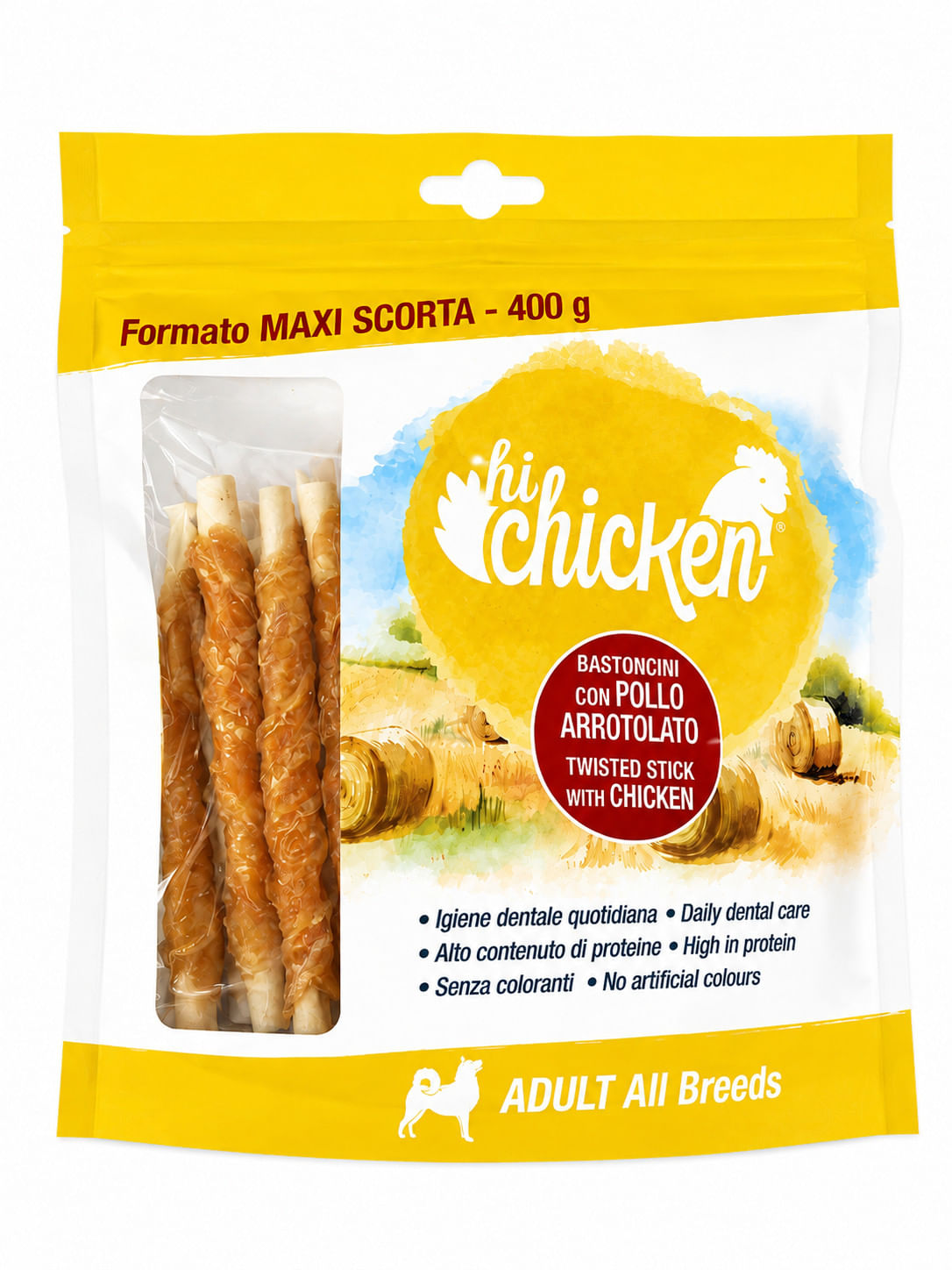 Hi Chicken Snack per Cani al Pollo in Bastoncini 400g
