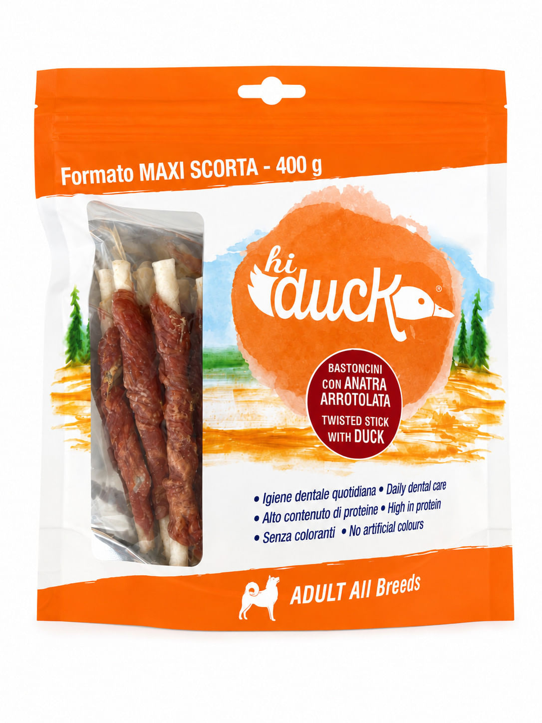 Hi Duck Snack per Cani in Bastoncini all'Anatra 400 gr