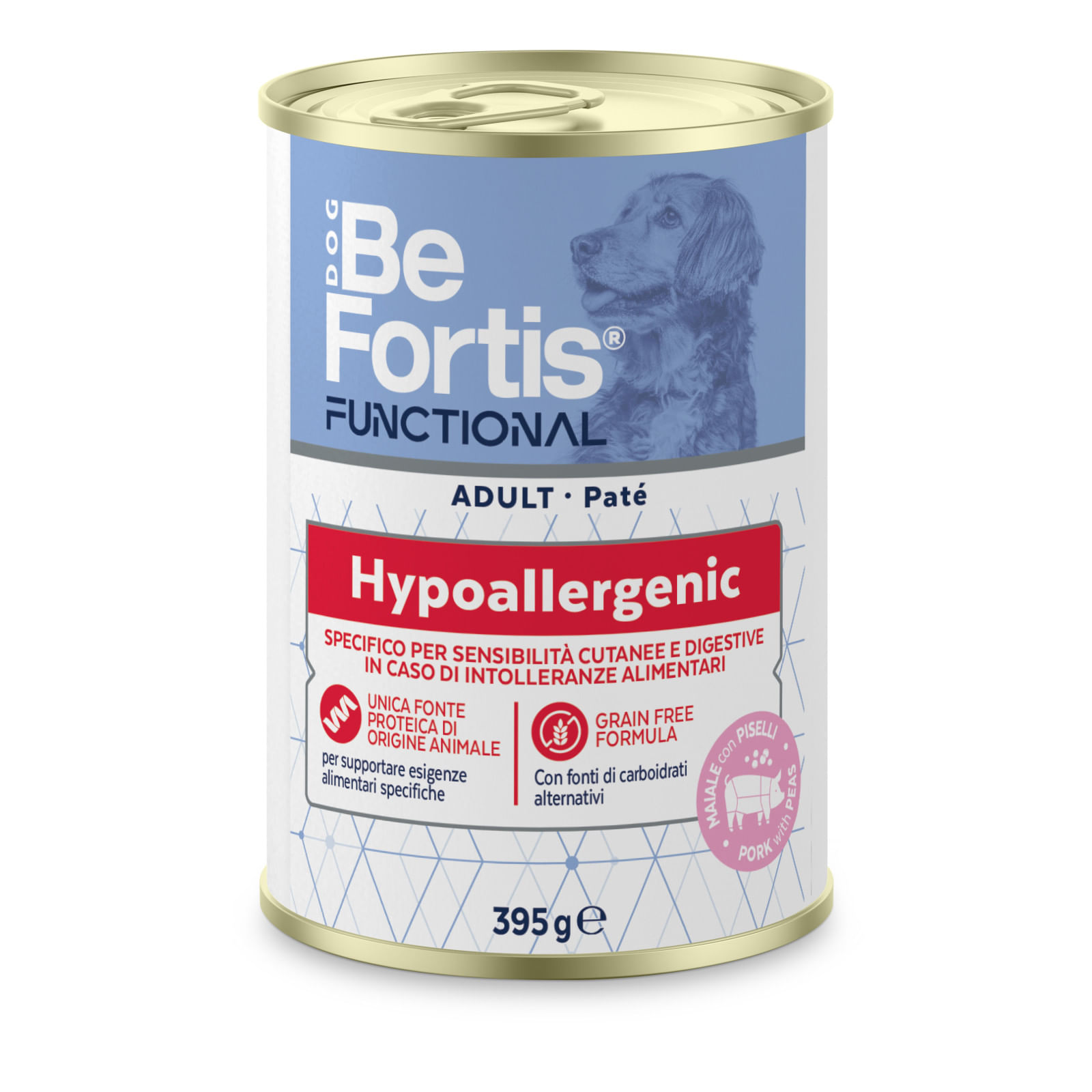 Befortis Functional Hypo Paté Ipoallergenico per Cani Adulto Lattina 395g MAIALE